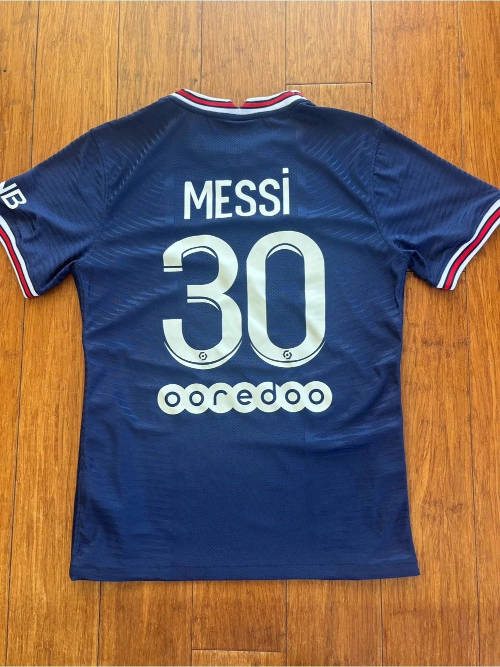 Messi Jordan PSG Navy Jersey with Red & White Trim